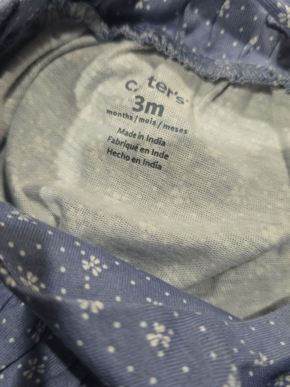 Carters Baby Girl Blue Bumblebee Outfit Sz 3 Months - Picture 4 of 4